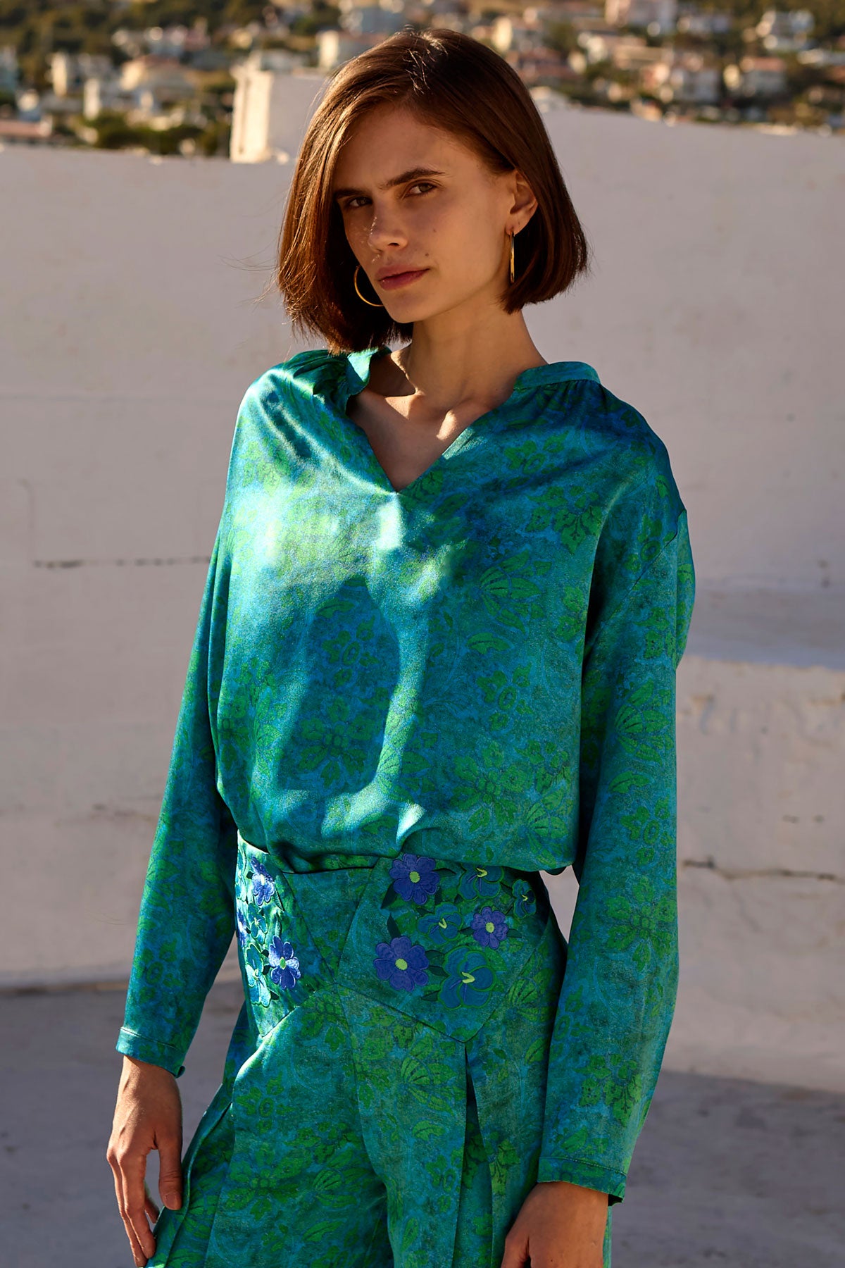 Silk Ruffled Blouse
