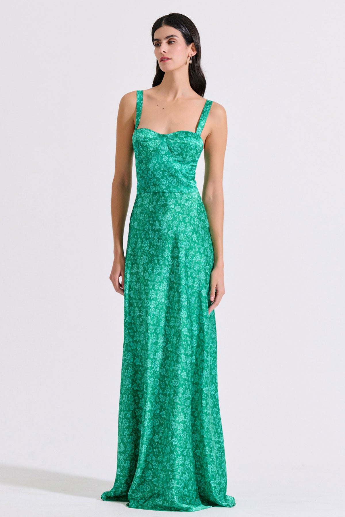 Silk Corset Maxi Dress
