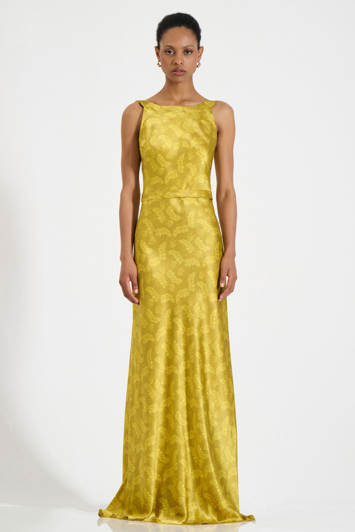 Silk Cross-Back Maxi Dress