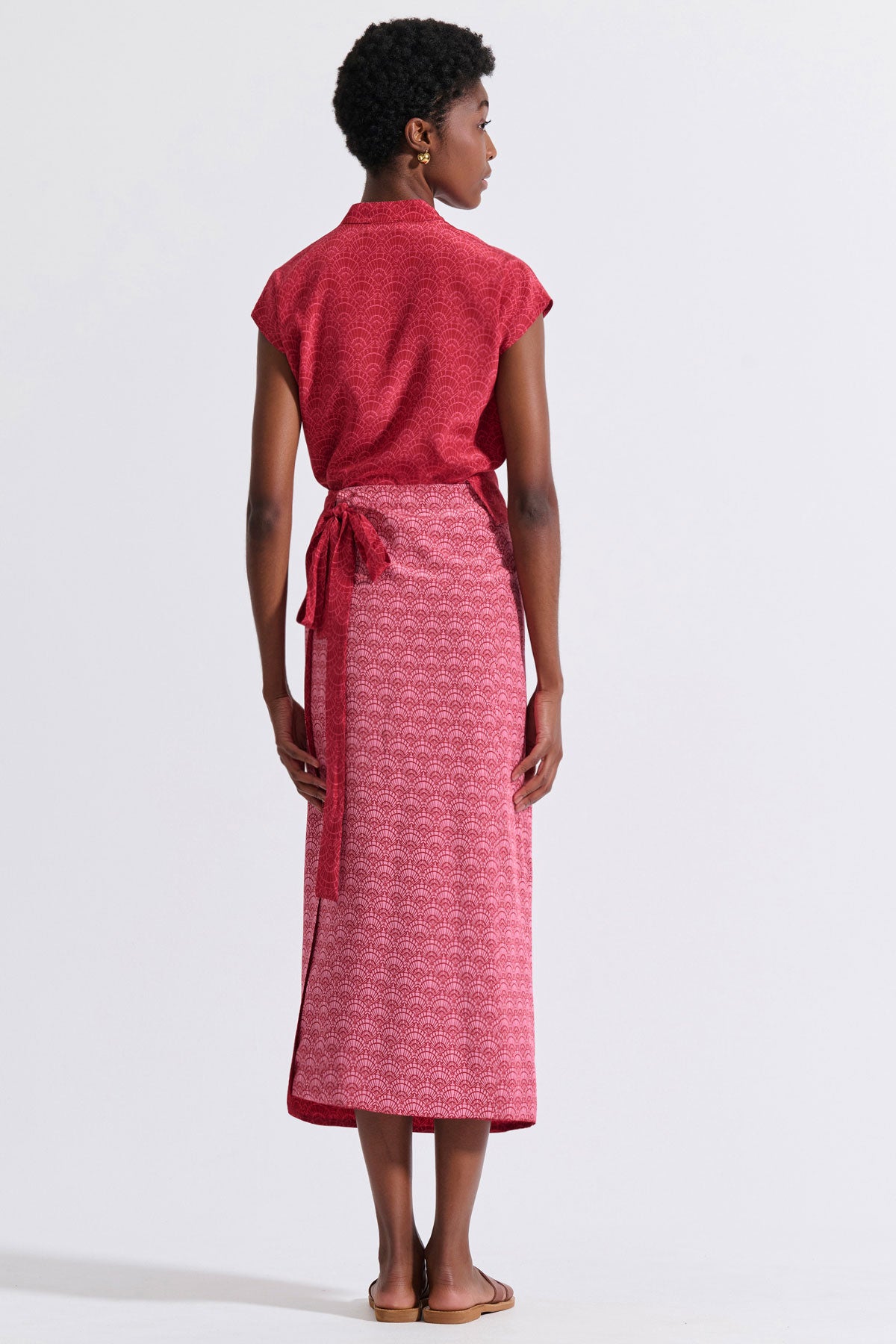 Reversible Silk Wrap Skirt