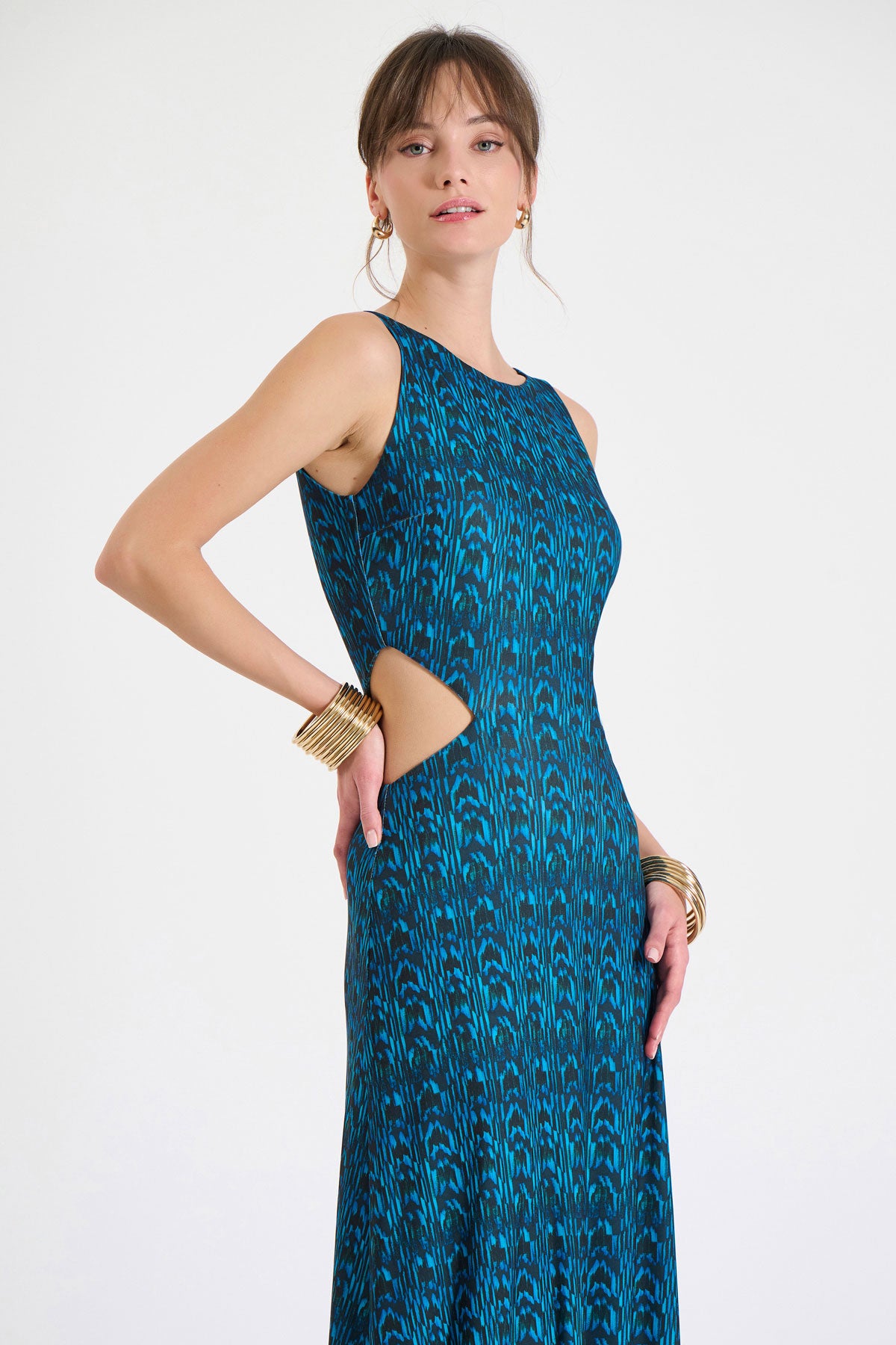 Jersey Cut-Out Maxi Dress