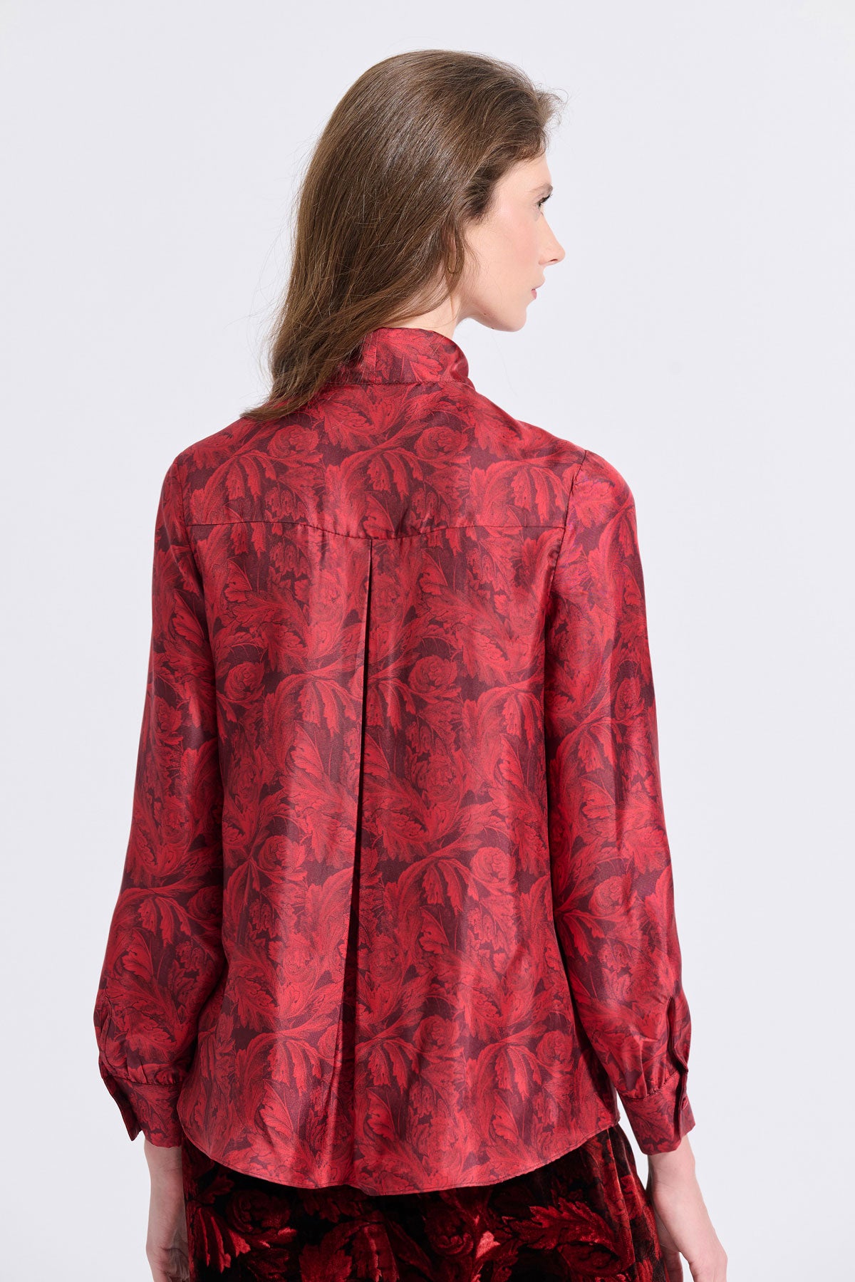 Silk Bow Tie Shirt