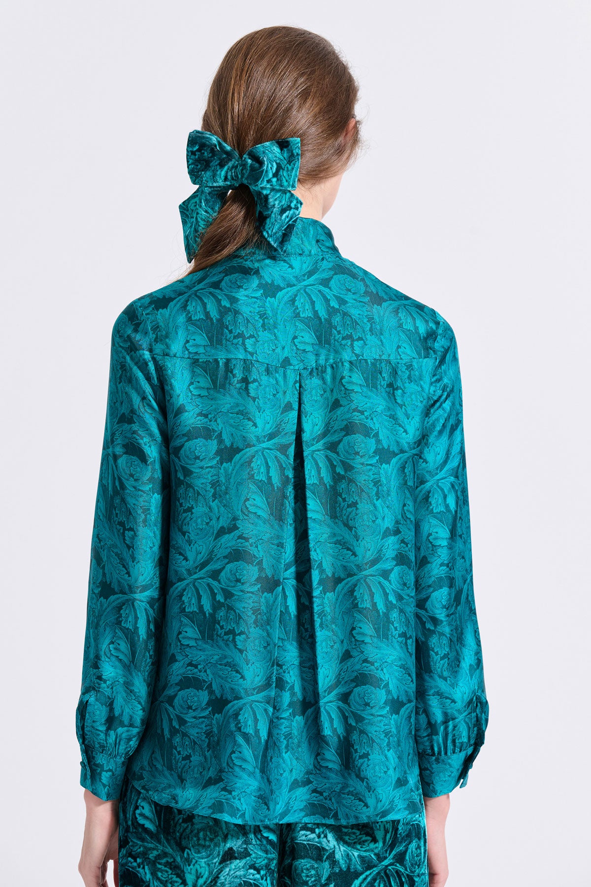 Silk Bow Tie Shirt