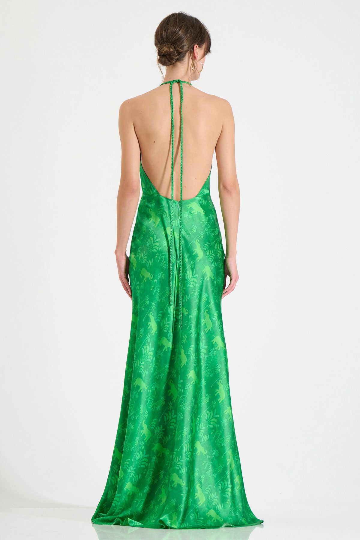 Silk Halterneck Maxi Dress