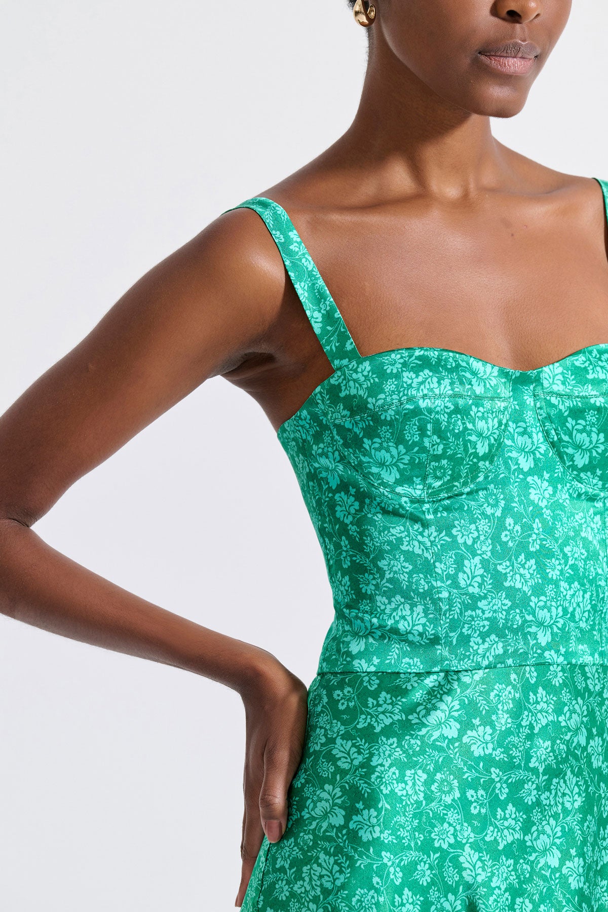 Silk Corset Maxi Dress