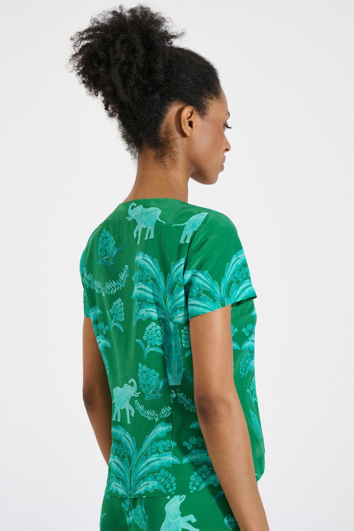 Silk Round-Neck Top