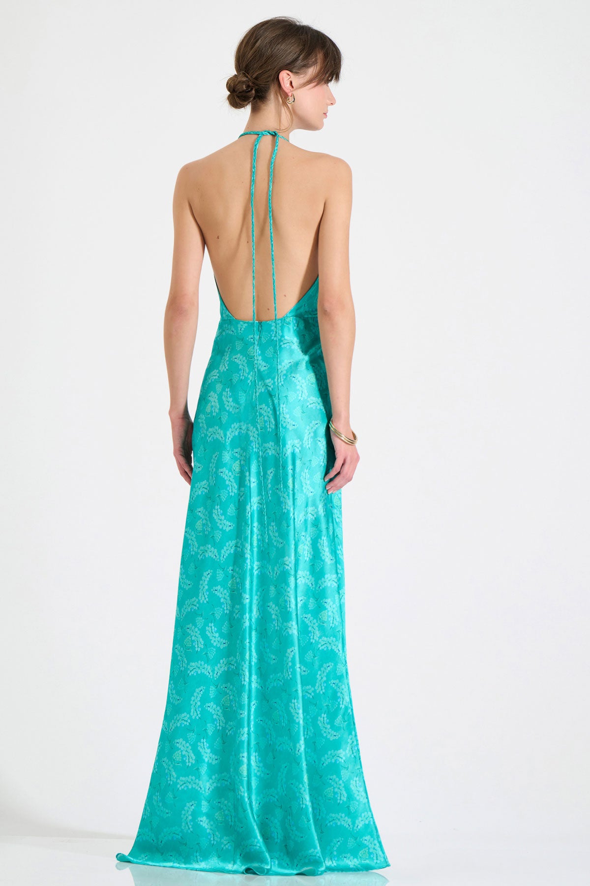 Silk Halterneck Maxi Dress