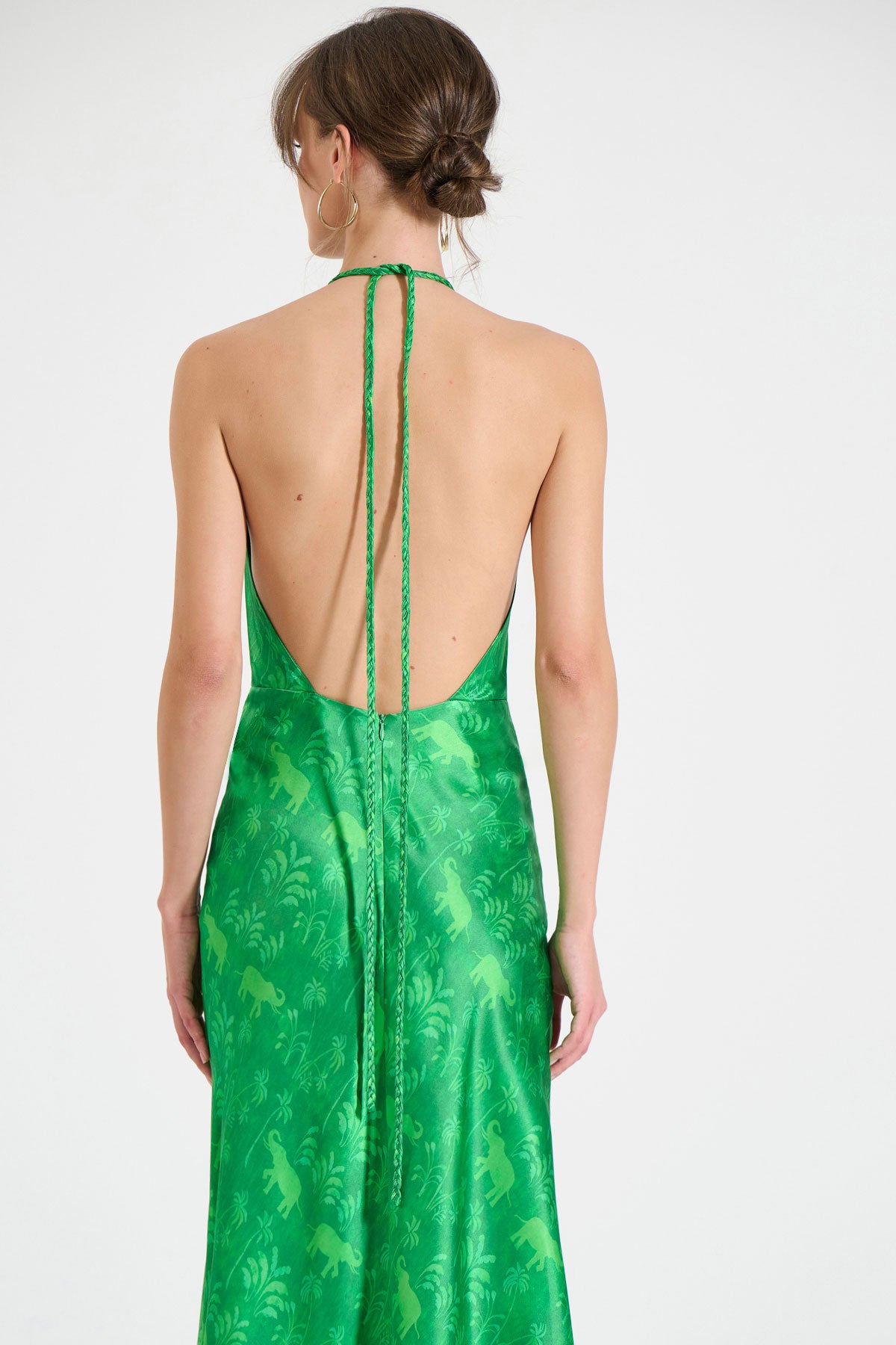 Silk Halterneck Maxi Dress