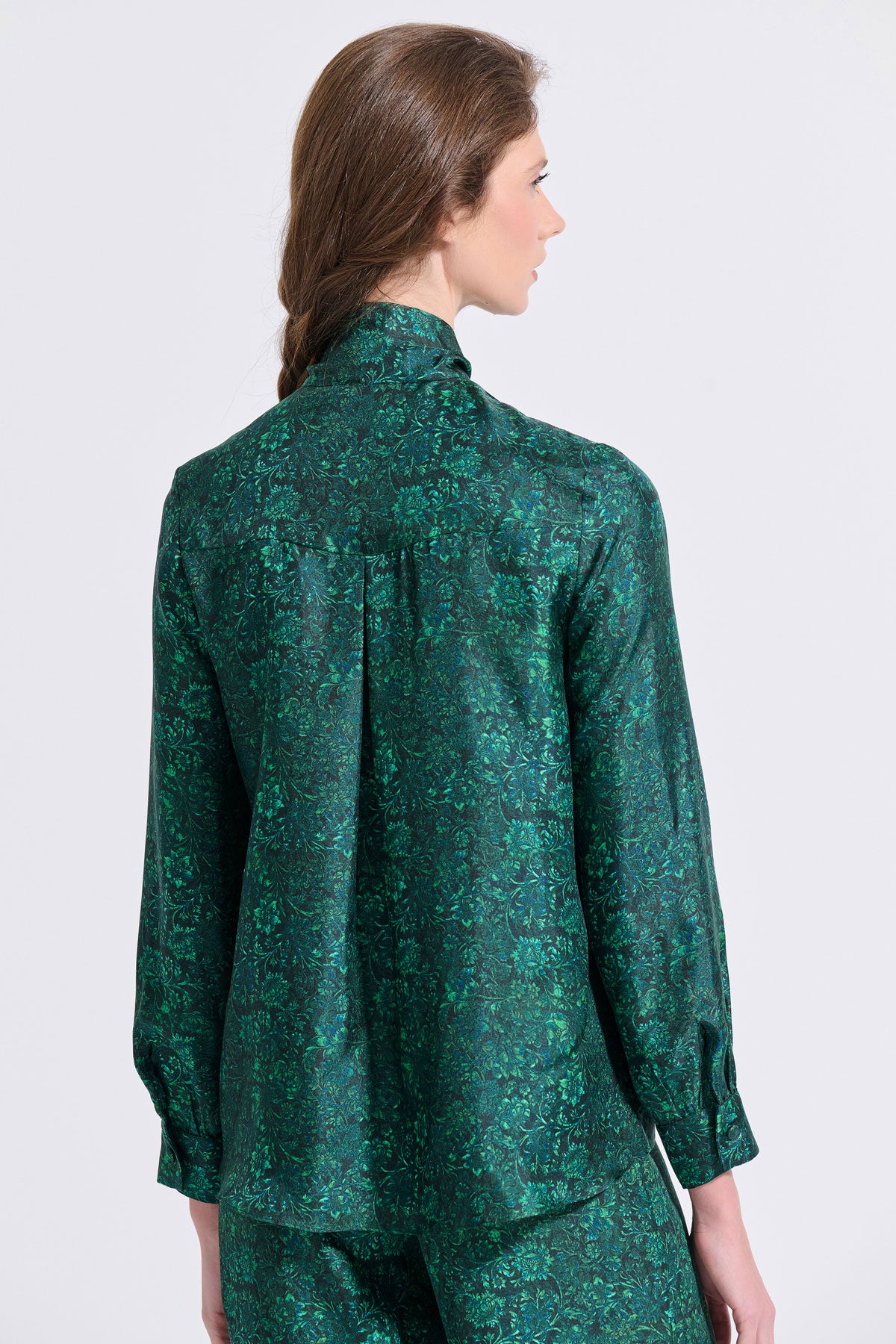 Silk Bow Tie Shirt