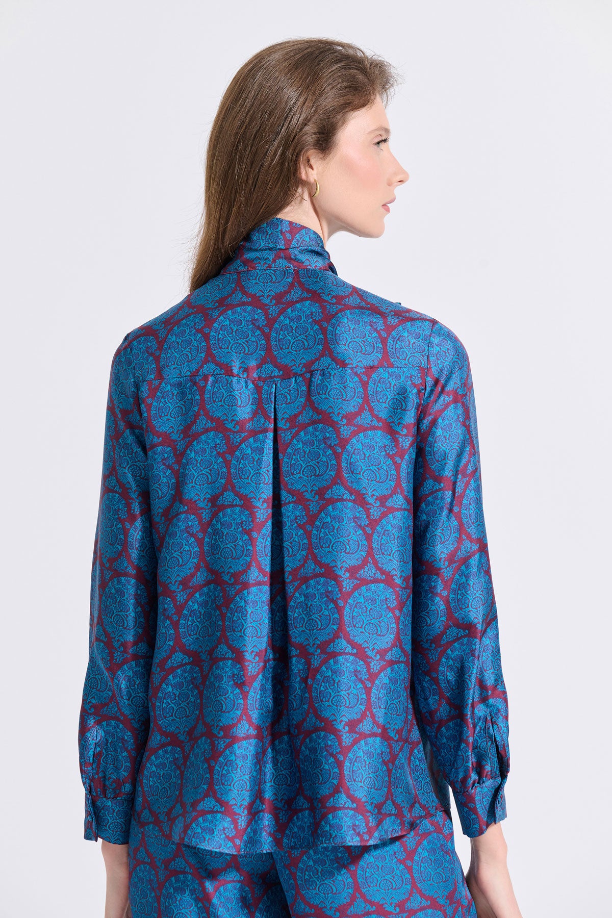 Silk Bow Tie Shirt