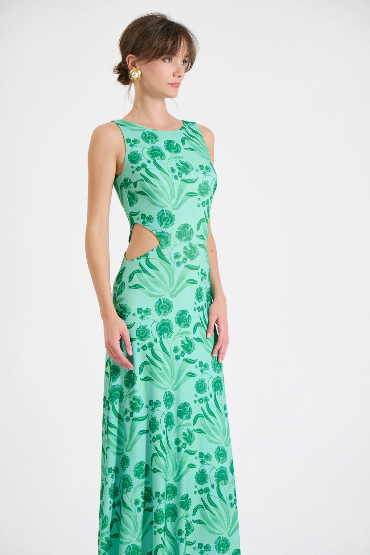 Jersey Cut-Out Maxi Dress