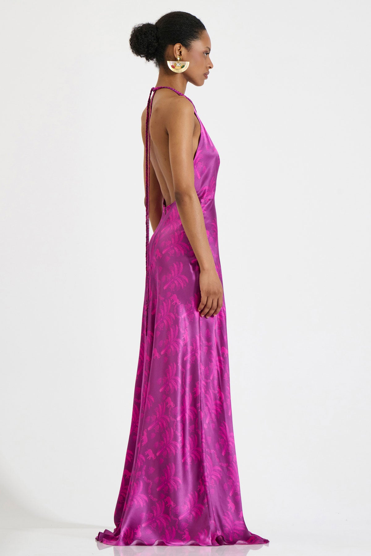 Silk Halterneck Maxi Dress