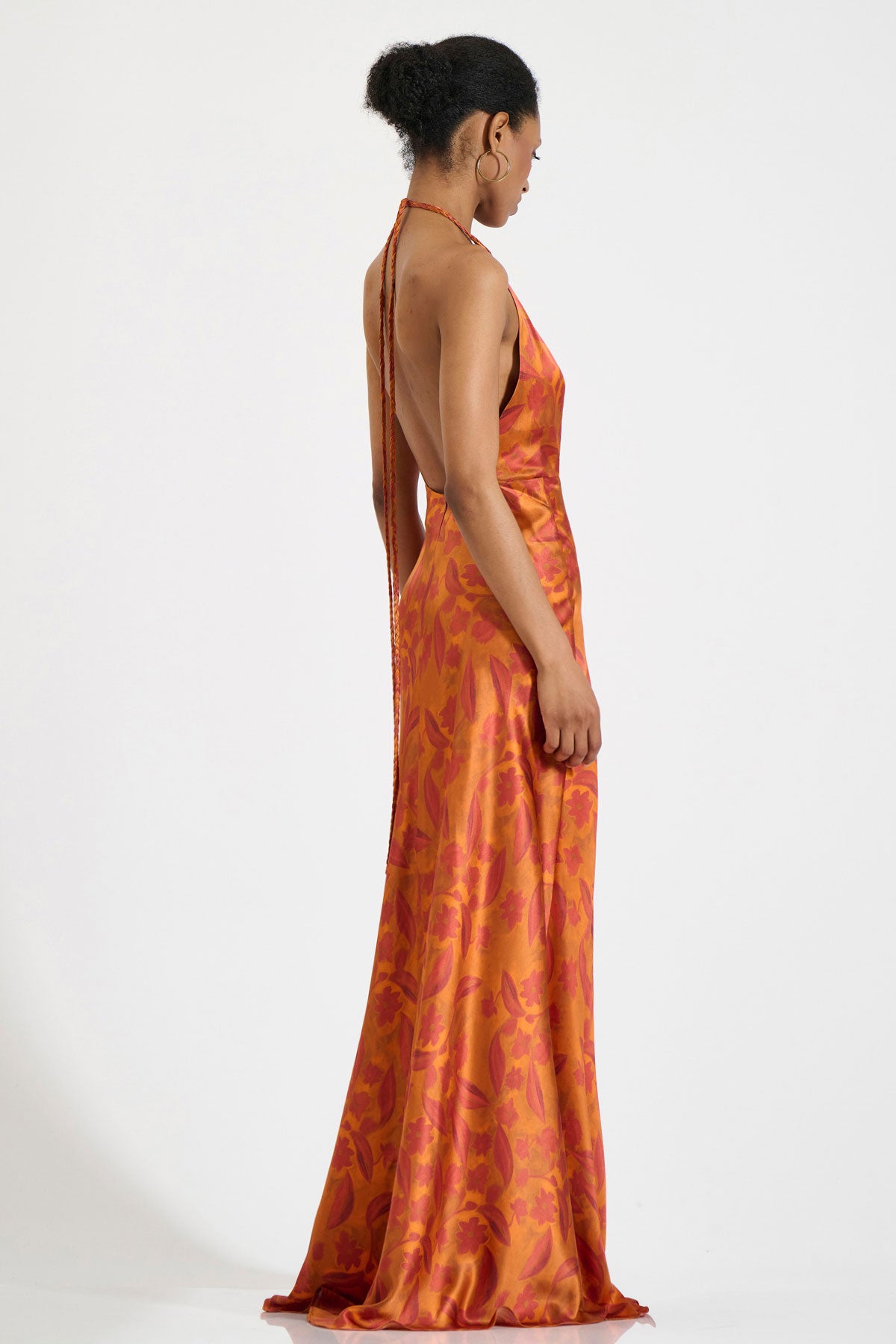 Silk Halterneck Maxi Dress