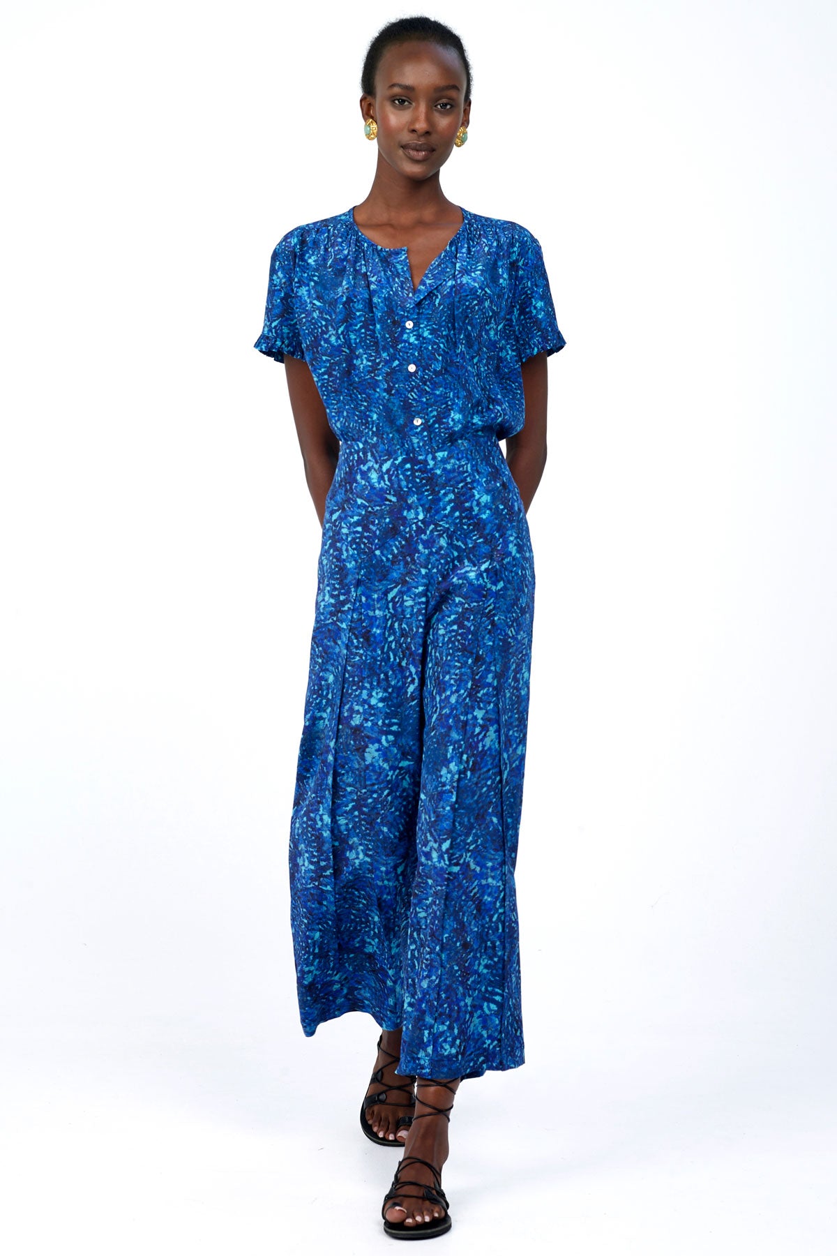Silk Cropped Pants