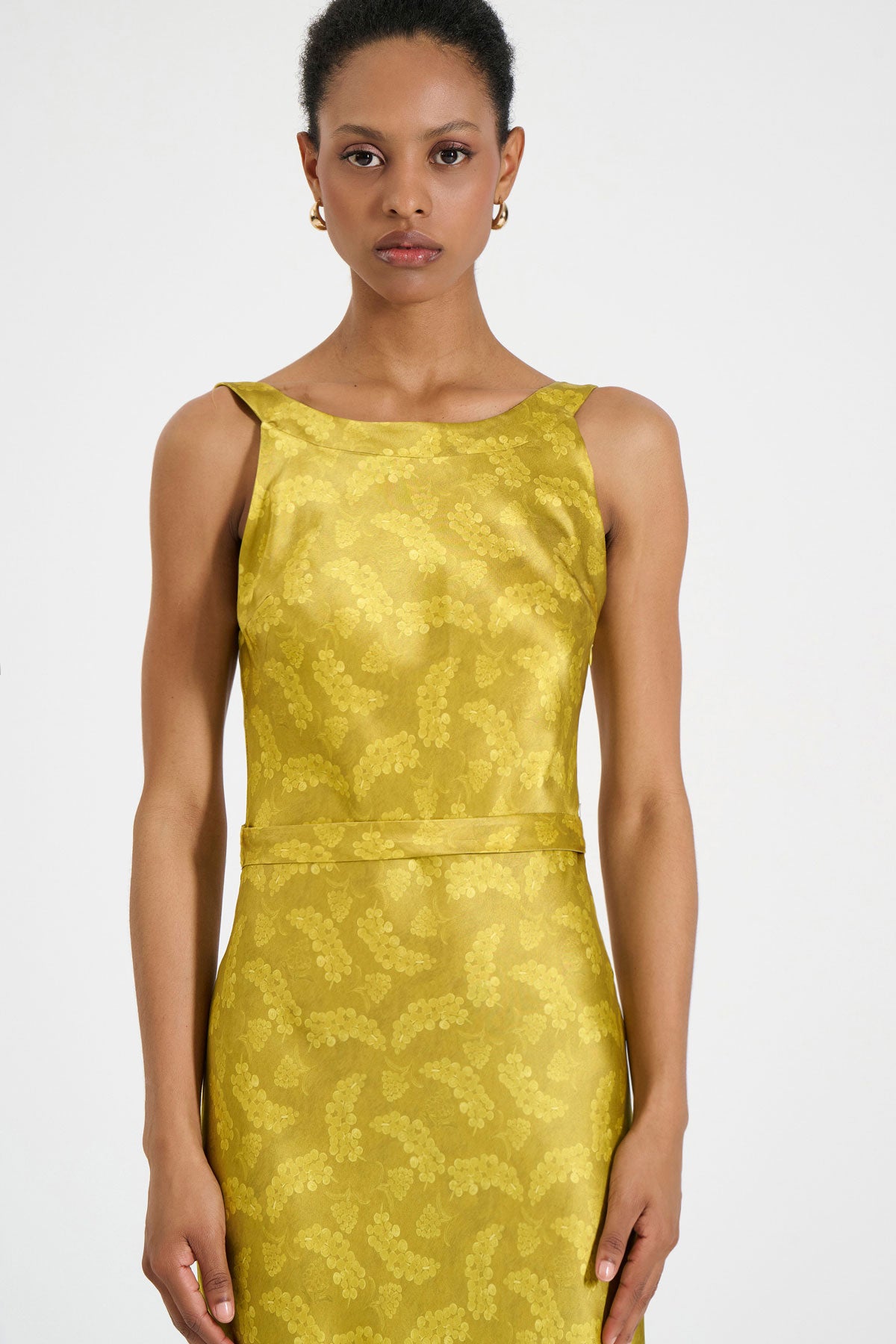 Silk Cross-Back Maxi Dress