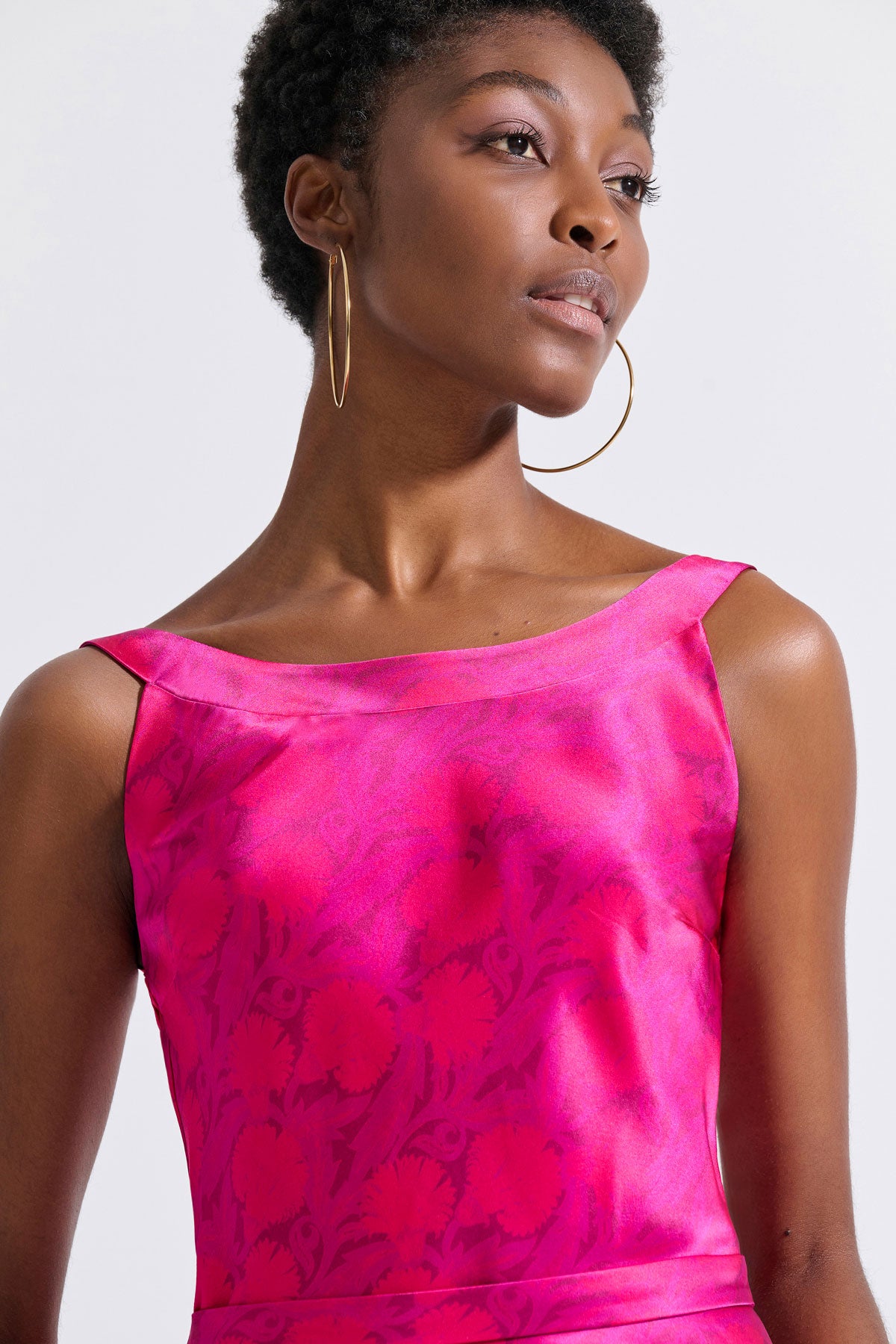 Silk Cross-Back Maxi Dress