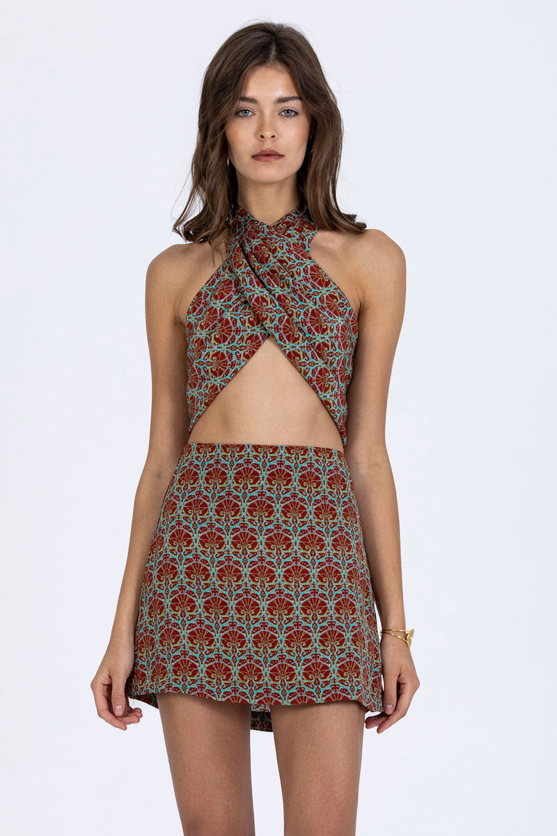 Silk Mini Skirt