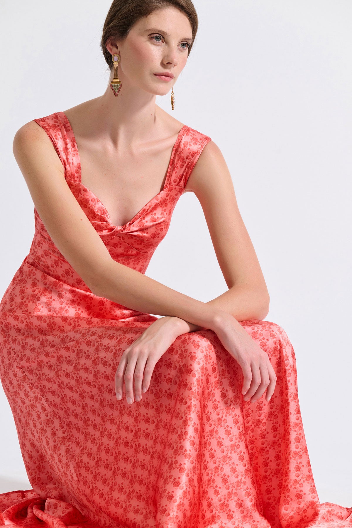 Silk Sweetheart Maxi Dress