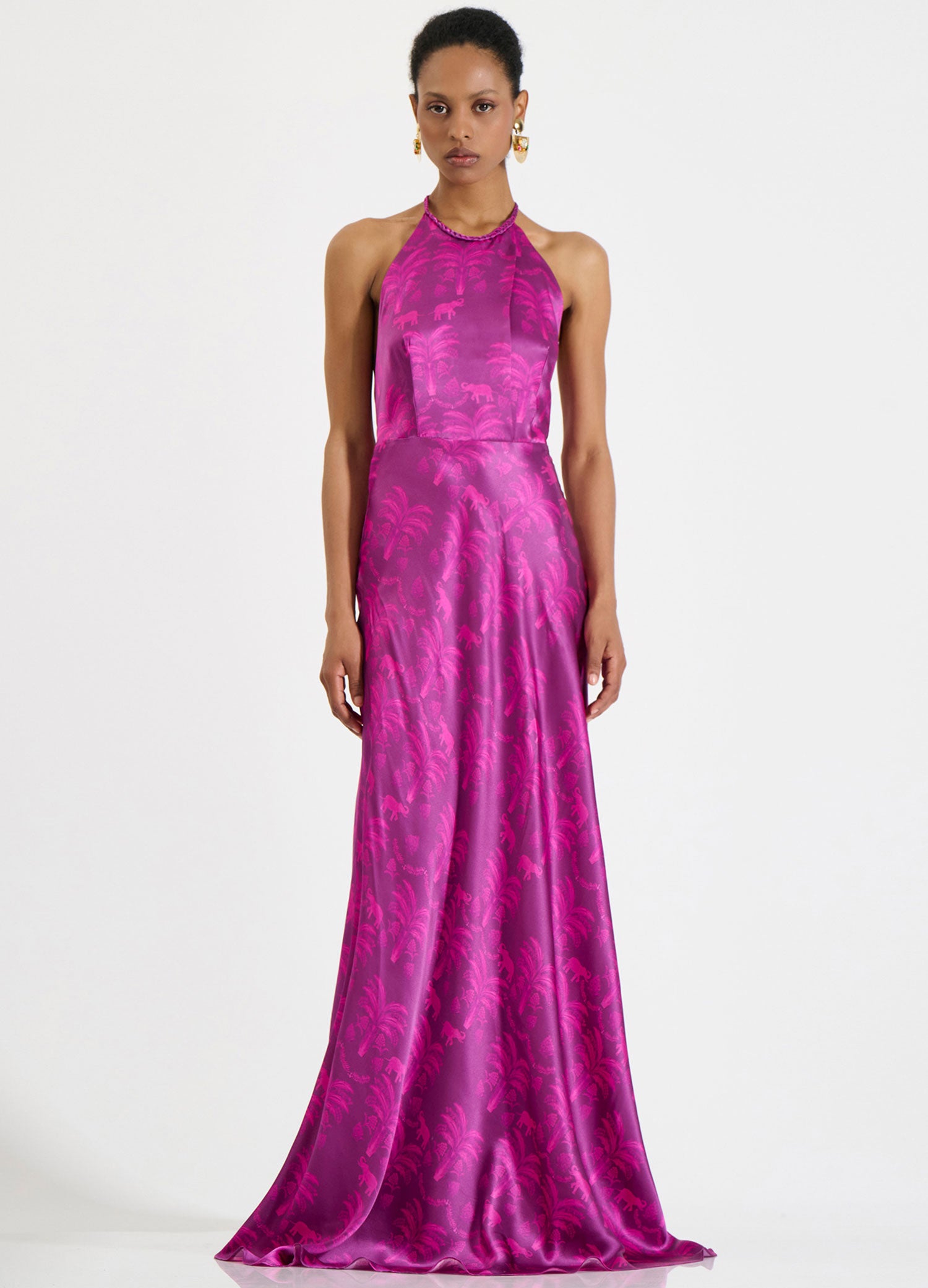 CARLA Open Back Silk Dress