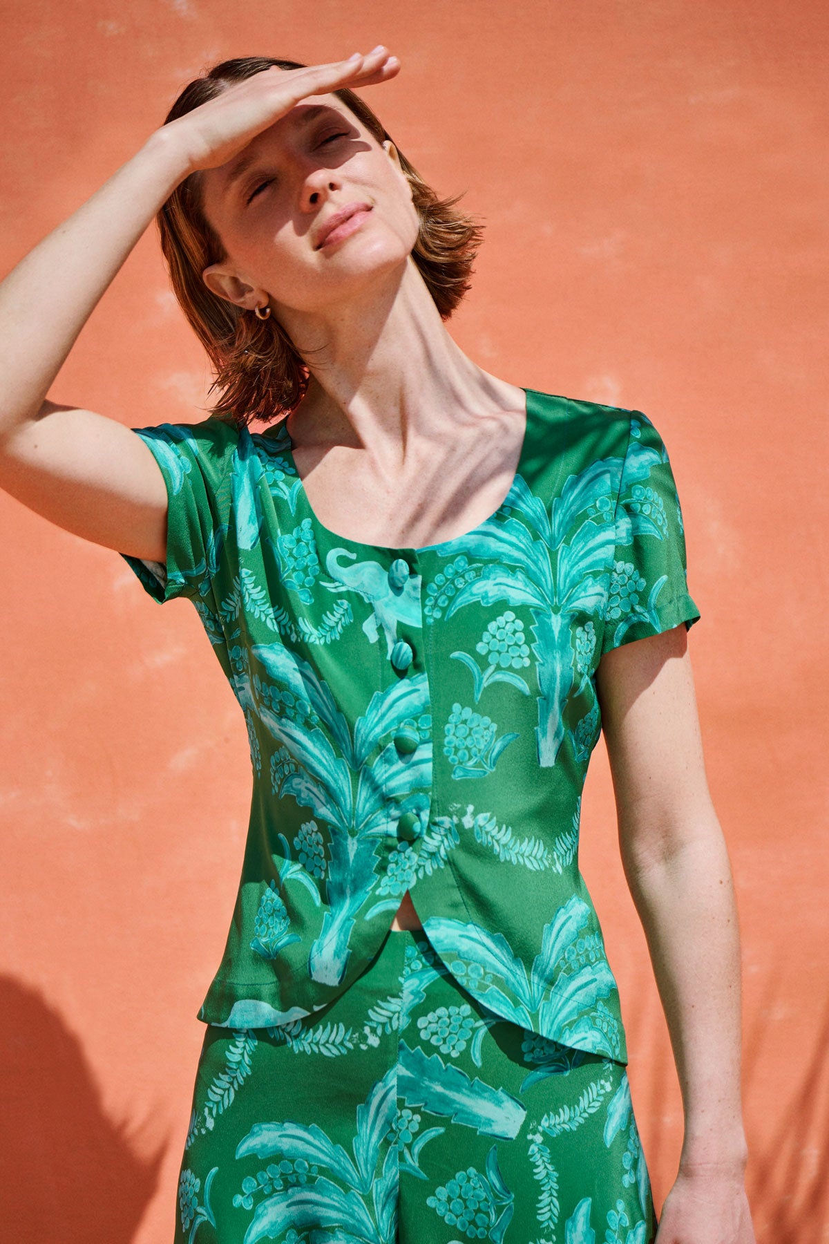 Silk Round-Neck Top