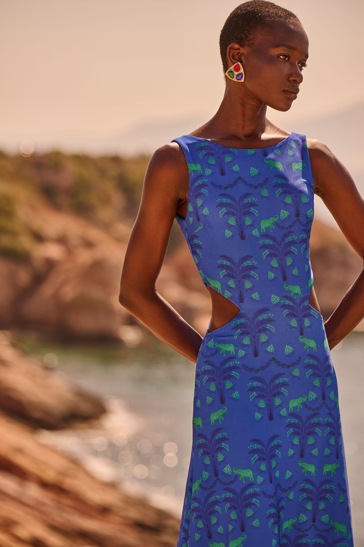Jersey Cut-Out Maxi Dress