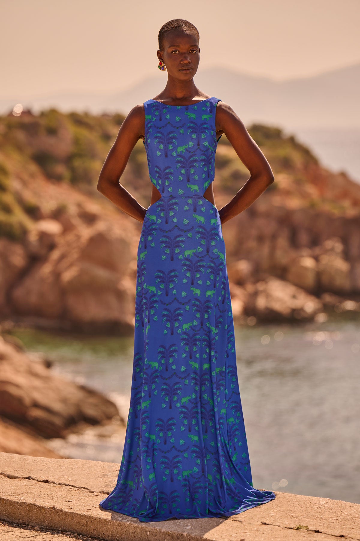 Jersey Cut-Out Maxi Dress