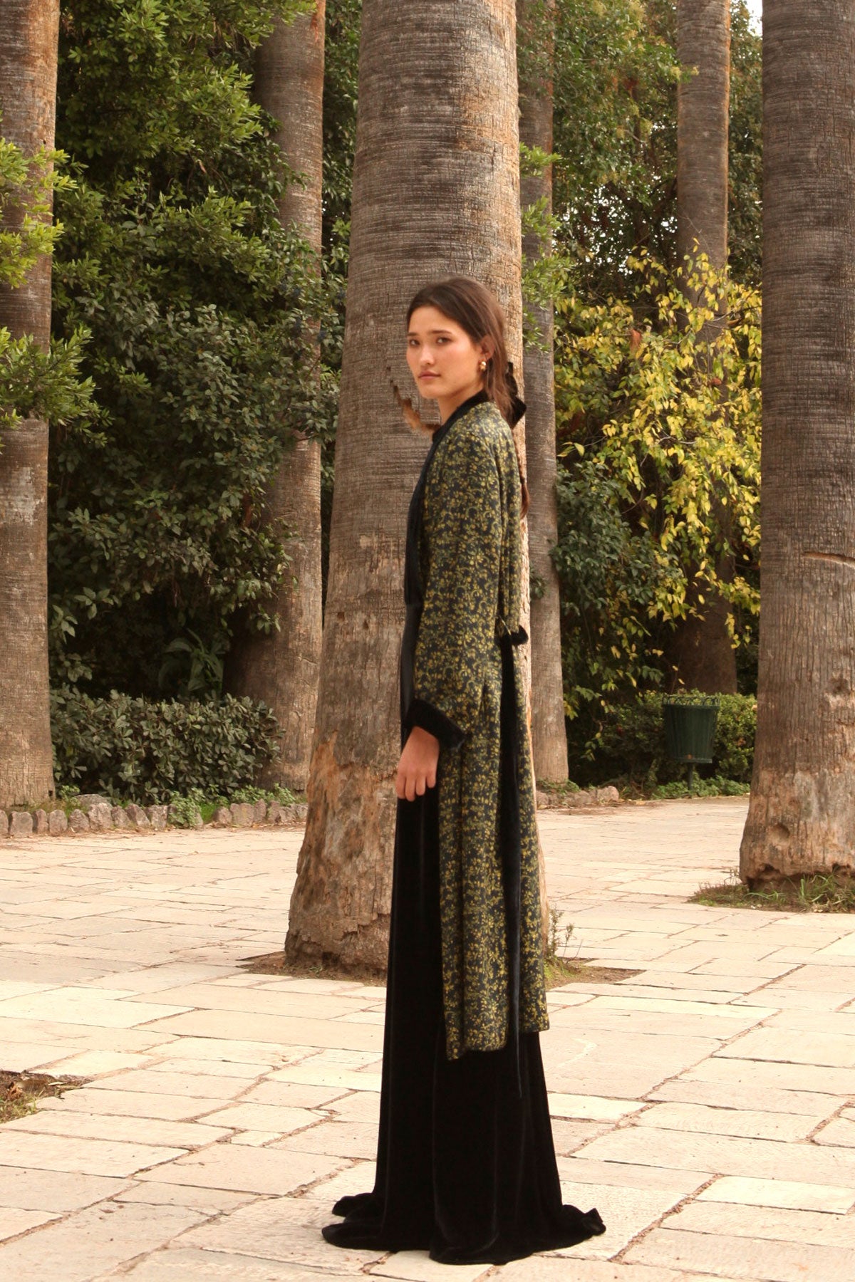 Velvet Halterneck Maxi Dress